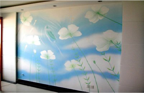  大英画墙绘怎么画好白云的蓬松感？