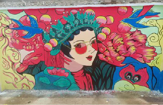  大英墙体彩绘-网红墙