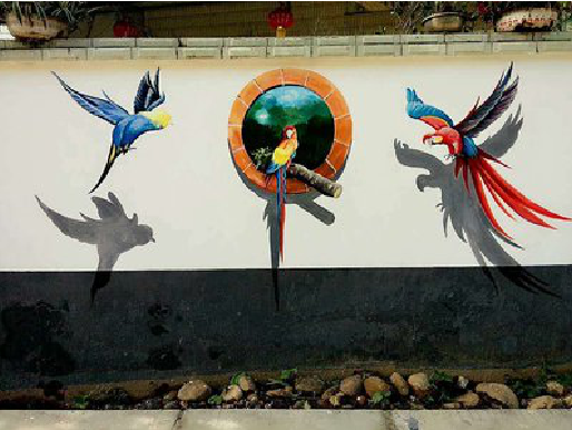  大英视觉错位-3D墙绘设计