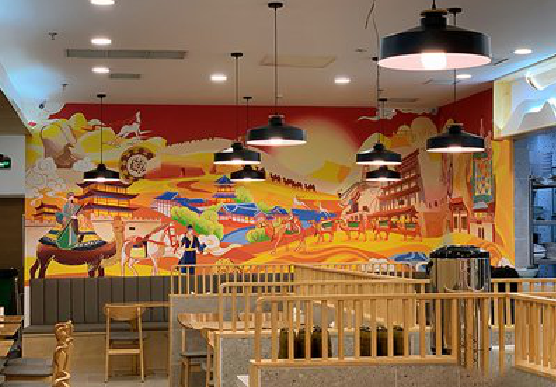  大英商业空间彩绘介绍。