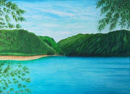  大英在墙绘中，如何绘画绿水青山？