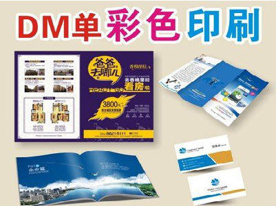  大英单页印刷，色彩搭配简单。