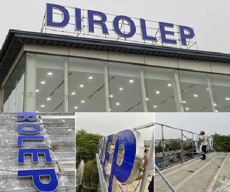  大英楼顶发光字安装的注意事项。